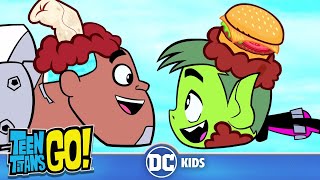 Teen Titans Go po polsku  Walka na jedzenie  DC Kids [upl. by Kcirred]