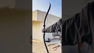 The next big thing with the Black Hunter Recurve Bow！archery recurvebowhunting hunting [upl. by Ezaria]