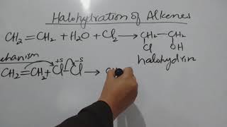 Halohydrin formation by addition of halogen and water across double bond [upl. by Cowden]