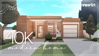 40K ONE STORY MODERN HOME NOGAMEPASS  BLOXBURG HOUSE BUILD [upl. by Lorrad]