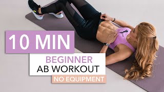 10 MIN BEGINNER AB WORKOUT  No Equipment  Pamela Reif [upl. by Ecneret]