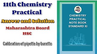 Activity No3  Calibration of pipette by burette  11th Chemistry Practical [upl. by Leonardo]