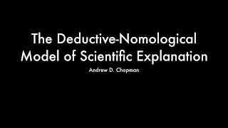 The DeductiveNomological Model of Scientific Explanation [upl. by Ellehcim36]