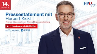 Statement von Herbert Kickl zum Thema Regierungsbildung [upl. by Notnirt904]