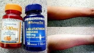 Puritans Pride Glutathione amp Vitamin C Review  Iodine Test [upl. by Akinuahs650]