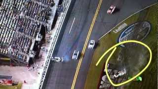 First NASCAR Crash Daytona 500 2012 HD wwwfacebookcomNASCARFEVER [upl. by Chien668]