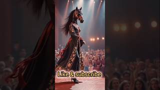 The women fuses with horse 🐎 on AGT americagottalent agt trendingmagicviralvideo shortshorse [upl. by Nyrb]