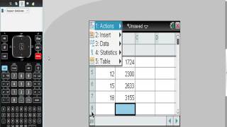 Ti Nspire CAS Exponential Regression abx [upl. by Htebazileharas163]