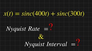 How To Find Nyquist Rate and Nyquist Interval Solved problem [upl. by Donnamarie483]