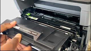 How to change toner cartridge on Brother MFC L5755DW [upl. by Mort635]