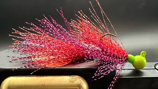 Tying a Jointed Flashy Jig ONE MATERIAL QUICK CHEAP See end of video to see how it swims [upl. by Johnathan951]