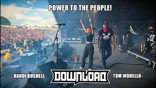 Tom Morello and Nandi Bushell  Download Festival  POWER TO THE PEOPLE [upl. by Debi954]