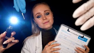 ASMR  Youre going to 5 medical appointments GP ENT exam dermatologist CNE scalp inspection [upl. by Eartnoed]