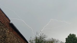 Kräftige Gewitter mit starken BlitzenDonnern und Paukenschlägen von 60kA und 69kA am 362019 [upl. by Ume]