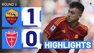 ROMAMONZA 10  HIGHLIGHTS  El Shaarawy wins it for Roma  Serie A 202324 [upl. by Suiradal]