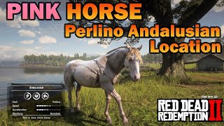 Rare PINK Perlino Andalusian Horse Location RDR2 [upl. by Nauj]