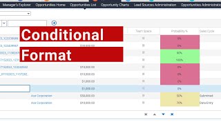 No Code along Conditional Format in Siebel List Applets [upl. by Lig]