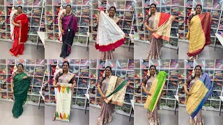 ✨ Menukas Boutique to Ready Wear Saree Farewell Party Sarees  One Minute Saree  Half Saree set [upl. by Vernen]