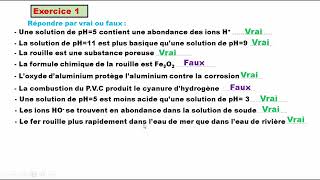 ExercicesOxydation métauxCombustion matériau organique dans lairSolution acides et basique 3APIC [upl. by Ralf]