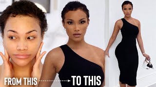 3 IN 1 FULL GRWM GROWN AND S3XY VIBES  NATURAL HAIR  GLAM MAKEUP  NIGHT OUT OUTFIT  ALLYIAHSFACE [upl. by Fu]