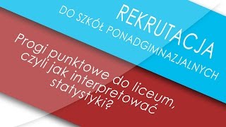 Progi punktowe do liceum czyli jak interpretować statystyki rekrutacji [upl. by Song733]