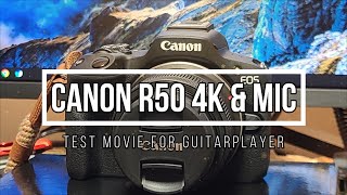 Canon R50 4k Movie amp Mic test [upl. by Dloraj]