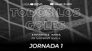 Todos los Goles  Jornada 1  LIGA BBVA MX  Apertura 2022 [upl. by Madelena]