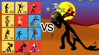 All stick figures vs mega giant leader  stick War legacy [upl. by Anaud155]