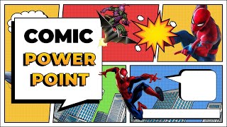 Plantilla estilo COMIC en POWERPOINT  Tutorial [upl. by Haden]