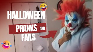 FUNNY FAILS HALLOWEEN 🤣🤣🎃halloweenlaughs fails pranks [upl. by Arundell]