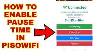 HOW TO ENABLE PAUSE TIME IN PISOWIFI [upl. by Ibbetson944]