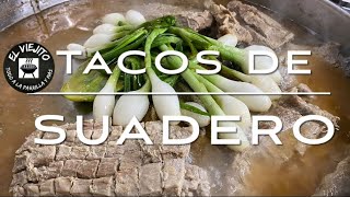 Cómo hacer tacos de SUADERO  El Viejito todo a la parrilla y más [upl. by Adnalay]