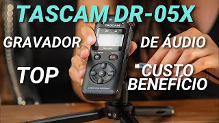 GRAVADOR DE VOZ TASCAM DR05X UMBOXING REVIEWS TESTE MELHORE A CAPTAÃ‡ÃƒO DE ÃUDIO DOS SEUS VÃDEOS [upl. by Ahsiem]