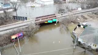 Kalamazoo Michigan Flooding Drone Footage [upl. by Ayhdnas]