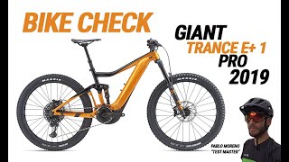 Bike Check bicicleta eléctrica Giant trance E 1 Pro 2019 [upl. by Shiller]