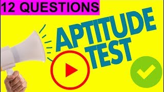 12 x IQ amp Aptitude Test Questions PASS YOUR TEST [upl. by Eenram]