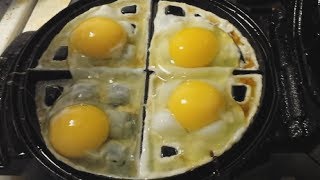 Eggs meet waffle machine [upl. by Helaina]