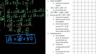 Réussis ton examen en CALCUL VECTORIEL avec cet exercice type 4ème secondaire [upl. by Kaila]