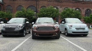 2014 FIAT 500L vs MINI Countryman vs Scion XB vs KIA Soul vs Nissan Cube Matchup Review [upl. by Arakawa]