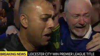 Leicester City Win English Premier League Title quotLeicesters Fans Live Reactionquot [upl. by Car]