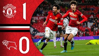 Young Reds Into Next Round 💪  Man Utd 10 Derby  FA Youth Cup Highlights [upl. by Amoritta615]