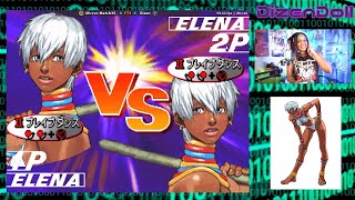 Dizen plays Street Fighter III 3rd Strike 14 Elena on Fightcade [upl. by Elleynad]