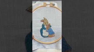 刺繍生活🇬🇧 ピーターラビット 刺繍 embroidery peterrabbit shorts [upl. by Cornela]