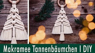 Makramee Tannenbaum I DIY I Kleiner Wandbehang für Weihnachten [upl. by Drwde576]