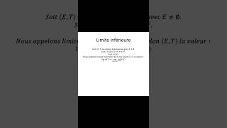 Définition de limite inférieure ni plus ni moins [upl. by Ellebasi]