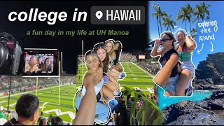 COLLEGE DAY IN MY LIFE VLOG football game  University of Hawaii at Manoa  freshman year ep 03 [upl. by Ayardna]