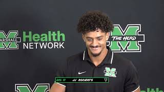 Marshall Football Players Post Game Press Conference Western Michigan [upl. by Turpin143]