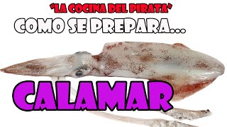 COMO LIMPIAR UN CALAMAR PASO A PASO [upl. by Nagaer]