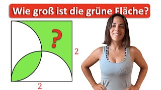 ⁉️ MATHE RÄTSEL GEOMETRIE  Berechne den grünen Inhalt des Quadrats Wie groß ist die grüne Fläche [upl. by Lener]