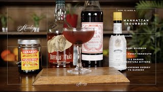 How To Make A Manhattan  Classic Cocktail Recipes  Mixology Guide [upl. by Cioban]